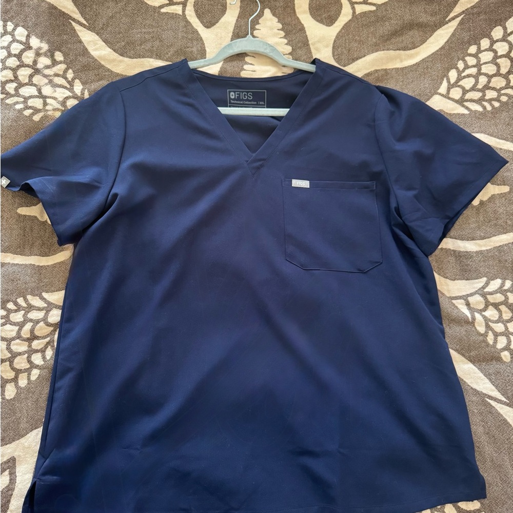 FIGS Navy Blue Caterina Scrub Top XXL
